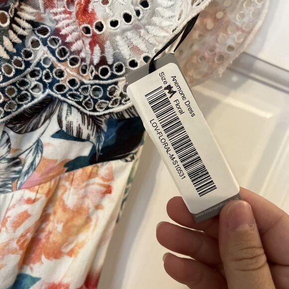 Lovers Friends Revolve Anemone Maxi Dress Medium Floral Off Shoulder Preppy Boho - Picture 6 of 11